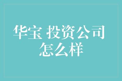 华宝投资公司真的值得信赖吗？深度解析其投资管理能力
